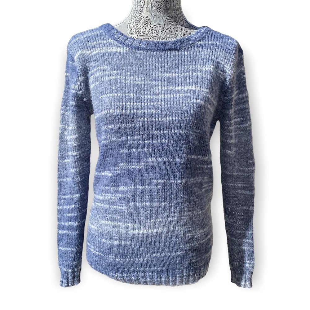 RUBBISH Wool Blend Backless Spacedye Long Sleeve Sweater Top
